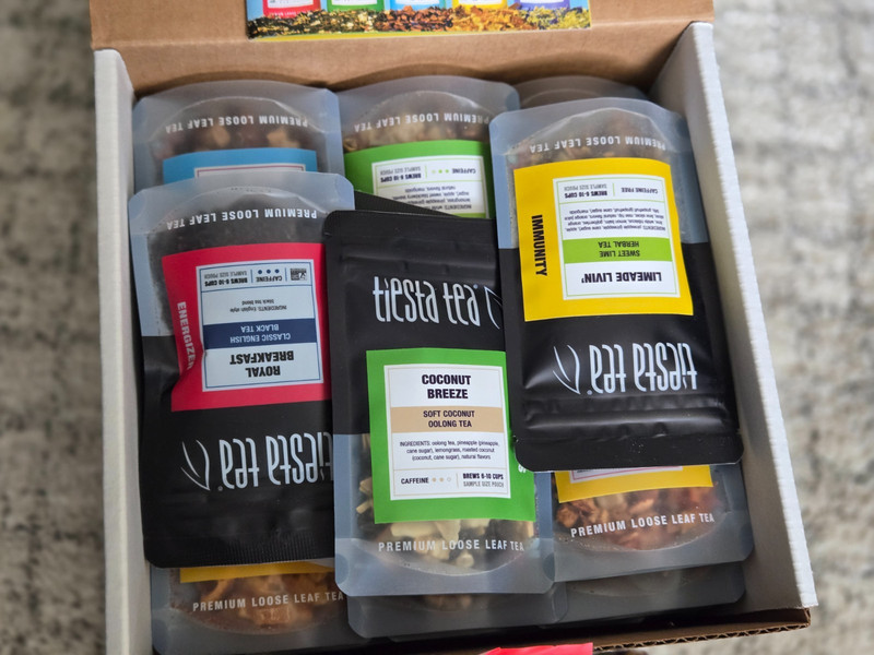Tiesta Tea Tastings 45 Pouch/500 Cup Dry Loose Leaf Sampler Set & Infuser Bundle gallery
