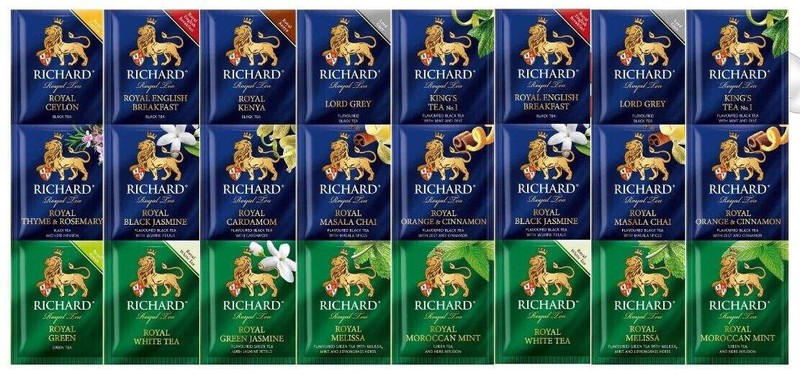 Richard Royal Tea 28 Tea Bag Sampler Set Made in Russia