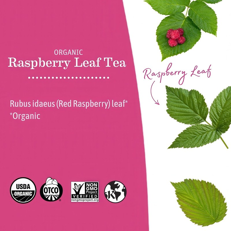 Organic Raspberry Leaf Tea 16 Count Labor Prep Tea USDA Certified Kosher gallery