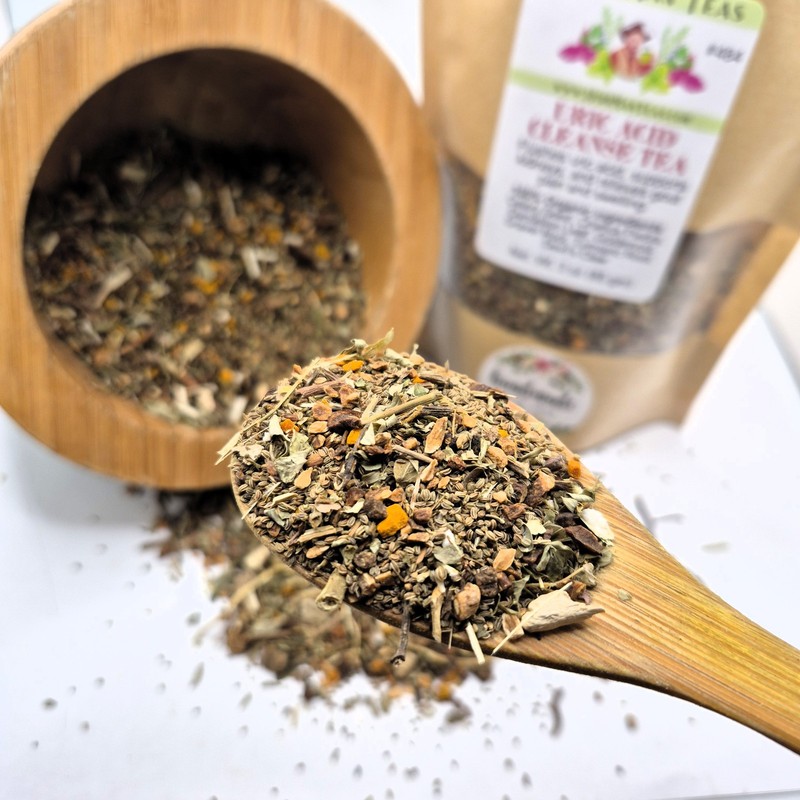 URIC ACID CLEANSE TEA #484 | FOR GOUT JOINT COMFORT, Herbalist Crafted | ORGANIC gallery