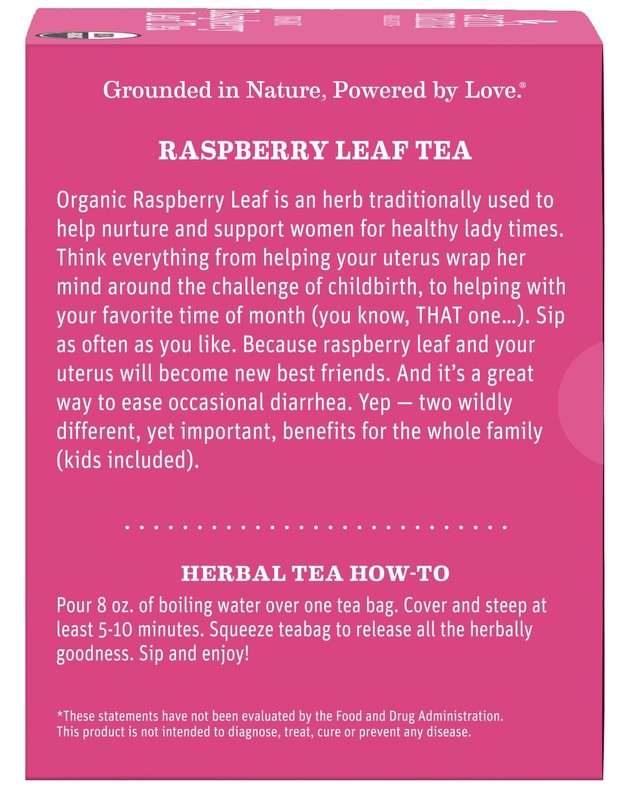 Organic Raspberry Leaf Tea 16 Count Labor Prep Tea USDA Certified Kosher gallery