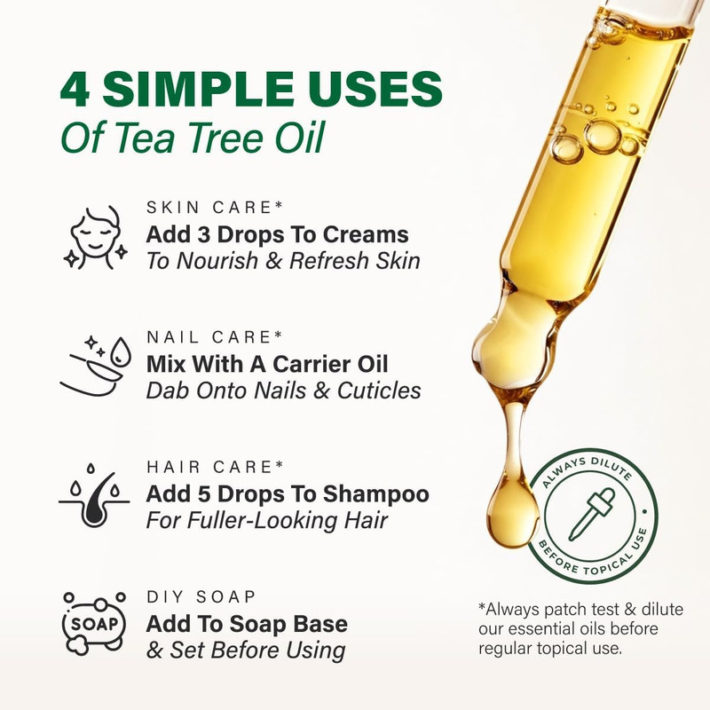 Pure Tea Tree Essential Oil Hair Skin Diffuser Aromatherapy Soap 4oz gallery