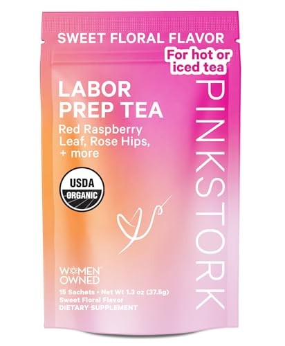 Pink Stork Labor Prep Tea, Organic Red Raspberry Leaf