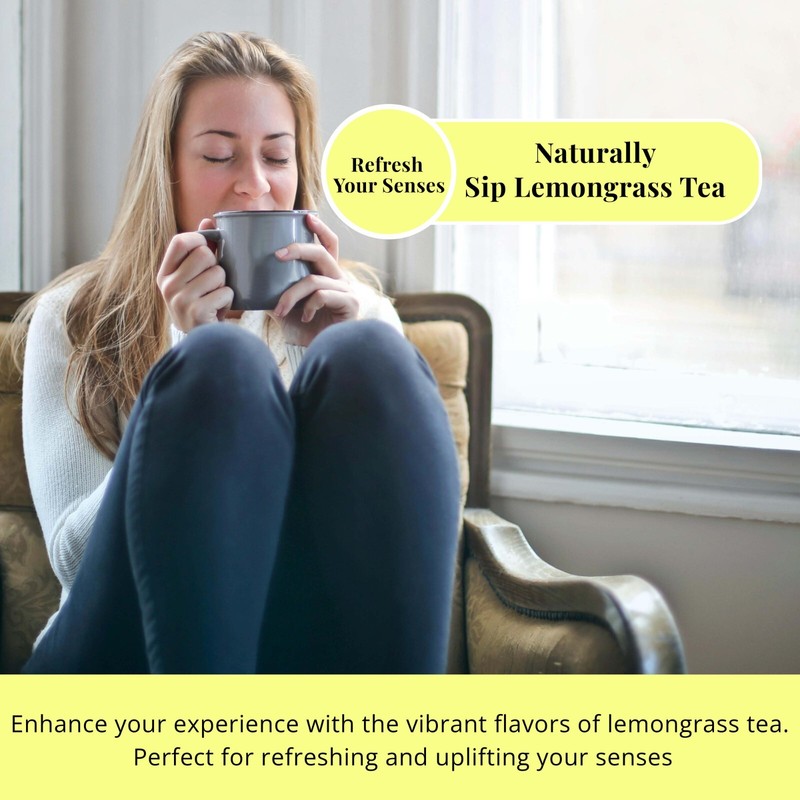 75 Lemongrass Tea Bags, Pure Lemongrass Tea, Detox & Relax, Caffeine-Free gallery