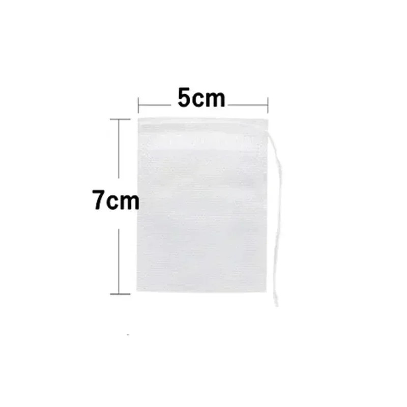 200/50PCS Disposable Tea Filter Bags Non-Woven Fabric Tea Bag with Drawstring Ki