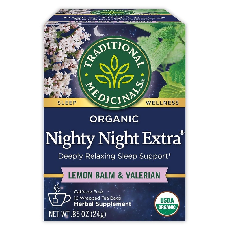 Valerian Root Tea - Organic Nighty Night Extra for Sleep Support, 16 Bags gallery