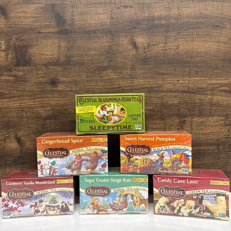 Celestial Seasonings Holiday Tea Collection Lot of 6 Sealed Boxes