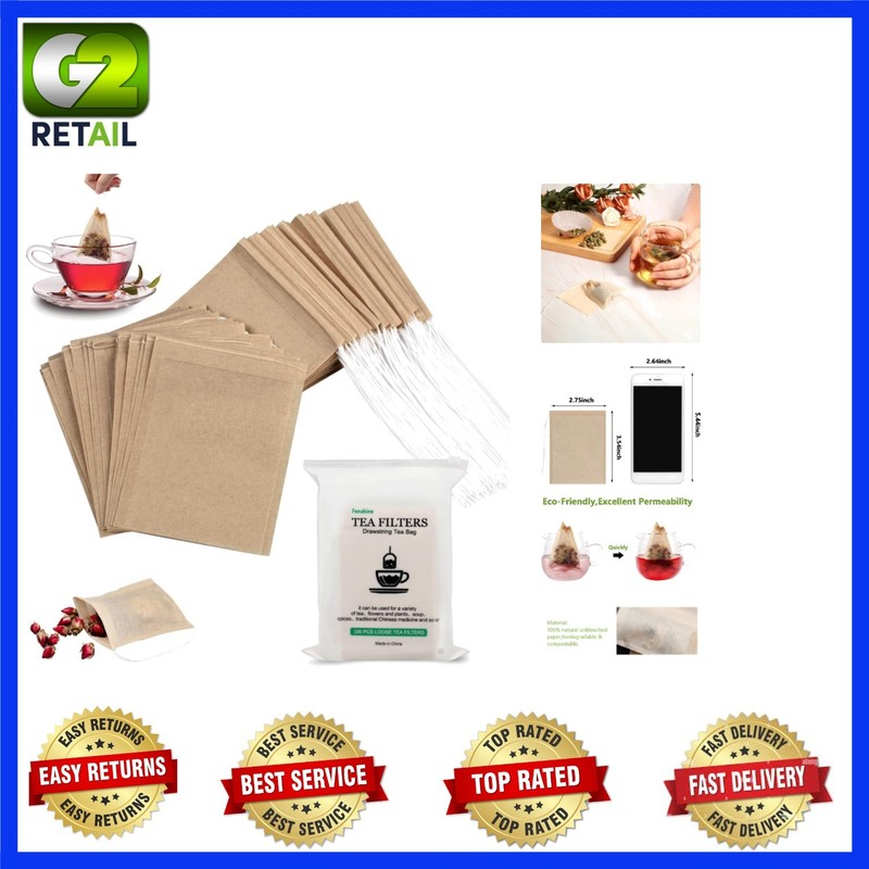 Versatile 100Pcs Disposable Tea Bags – Eco-Friendly & Ideal for All Infusions