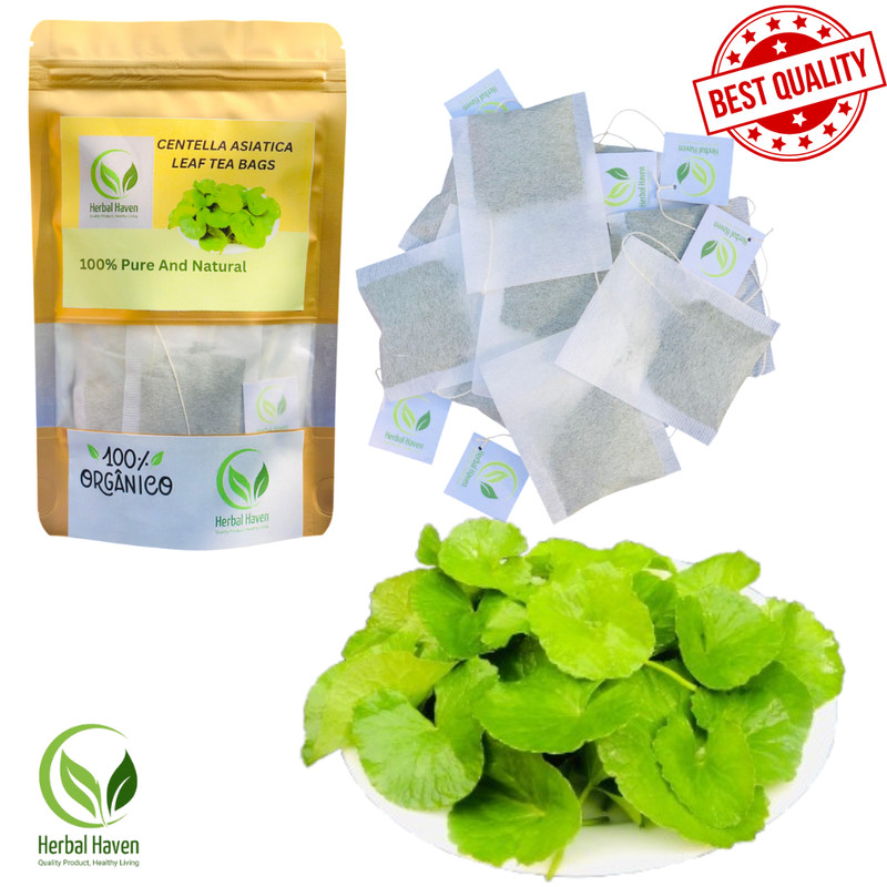 Gotu Kola Tea Bags (Centella Asiatica) 100% Natura Herbal Leaf Tea Caffeine Free