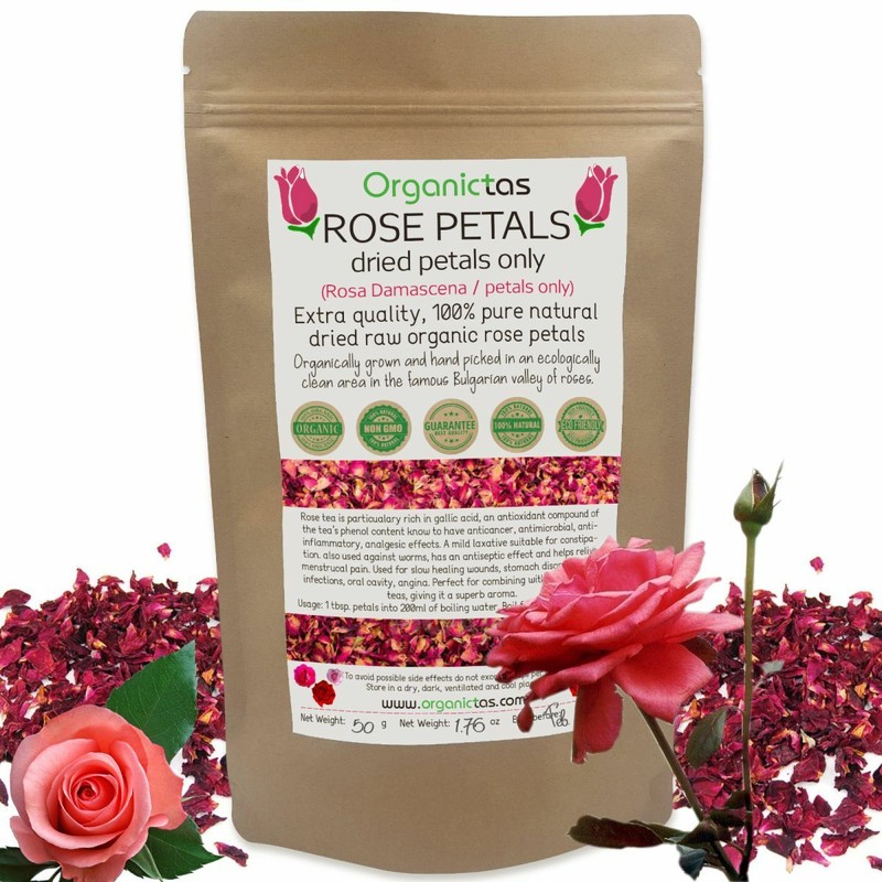 ROSE FLOWER PETALS Tea Organic Edible Infusion Culinary Premium Quality 50/100g