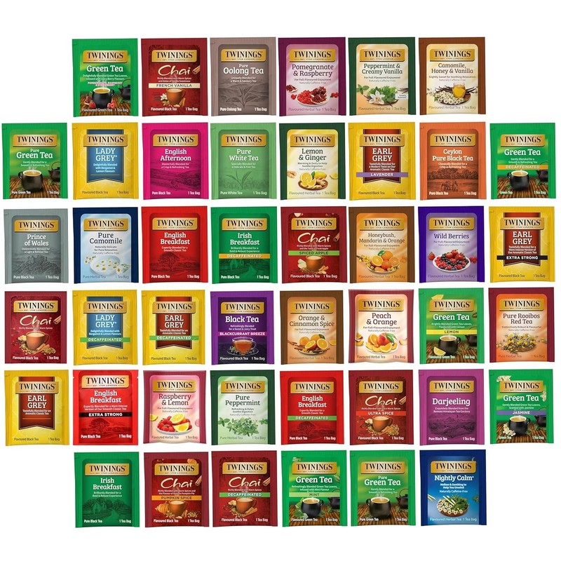 Twinings Tea Bag Sampler Assortment 44 Count Variety Pack of Unique Flavors