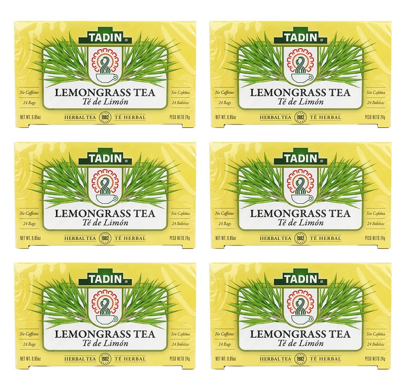 Tadin Lemongrass Tea – Té De Limon, Made in USA, 24 bags (6 BOXES) Exp 11/2025