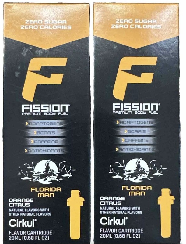 Fission Premium Body Fuel 2 Cartridges, Orange Citrus/Florida Man Zero Sugar