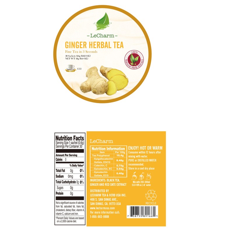 30 Sachets Ginger Herbal Tea Extract gallery