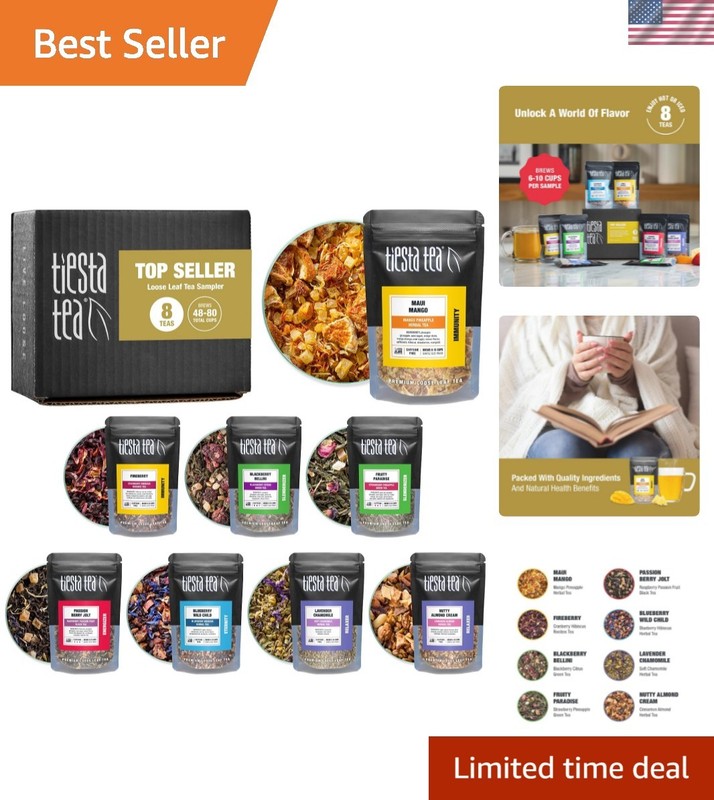Top 8 Loose Leaf Tea Sampler Set – Perfect Mother’s Day Gift, Up to 80 Cups