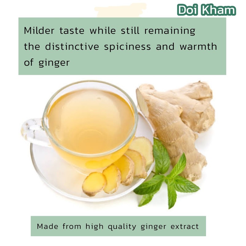 Doi Kham Instant Ginger Drink Less Sugar Formula (9g. x 12sachets) gallery