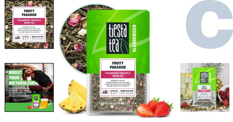 Strawberry Pineapple Green Tea - Refreshing Loose Leaf Blend, gallery