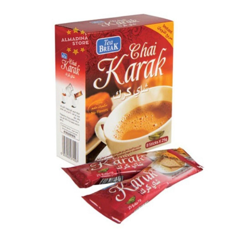 Chai Karak Instant Tea With Cardamom (1 Pack x 8 Sticks) شاي كرك بالهيل
