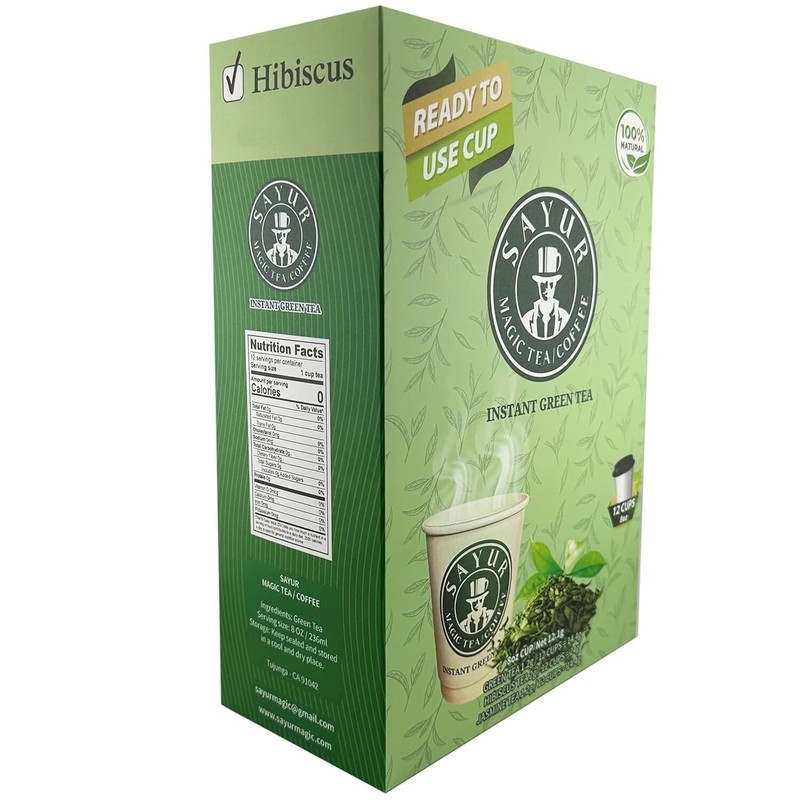 Built-in Tea Cups, Hot or Iced By FirstChoiceCandy, 8 Oz, 12 Cups