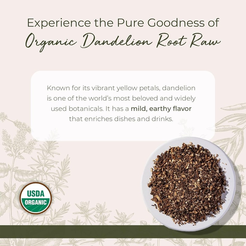 Raw Dandelion Root Tea - Kidney & Liver Support, 1lb gallery