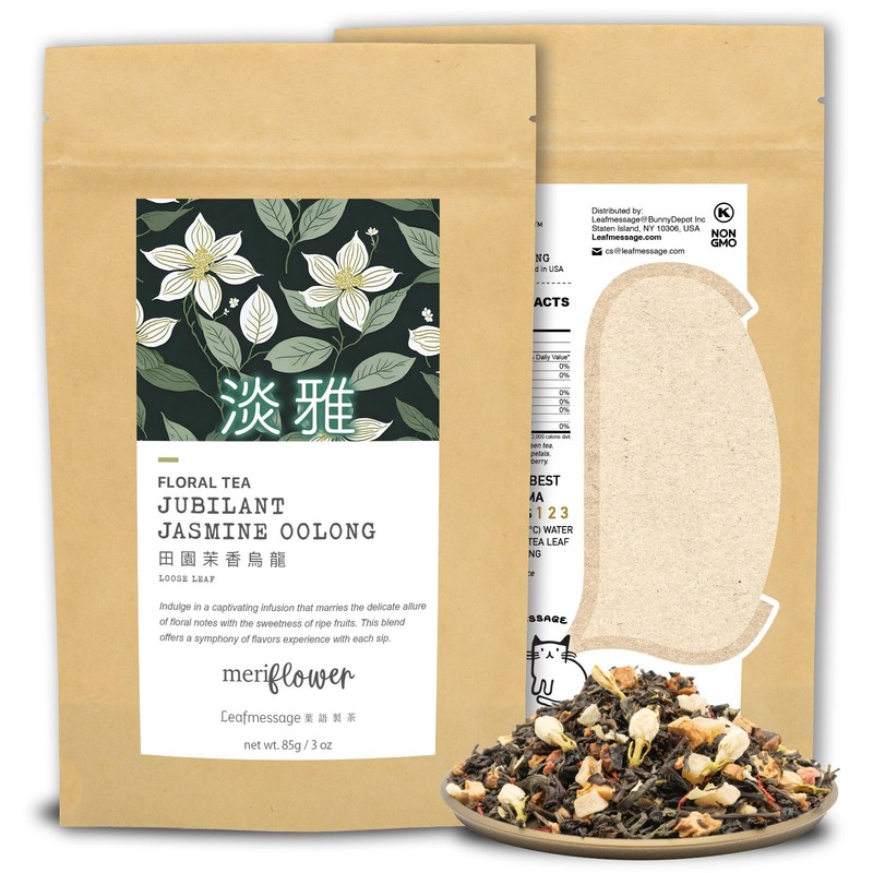 Leafmessage Tea – Jubilant Jasmine Oolong Floral Tea 淡雅 85g