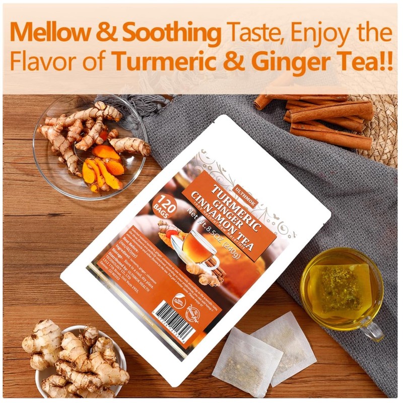 Immunity Boosting Turmeric Ginger Cinnamon Tea – 120 Bags
