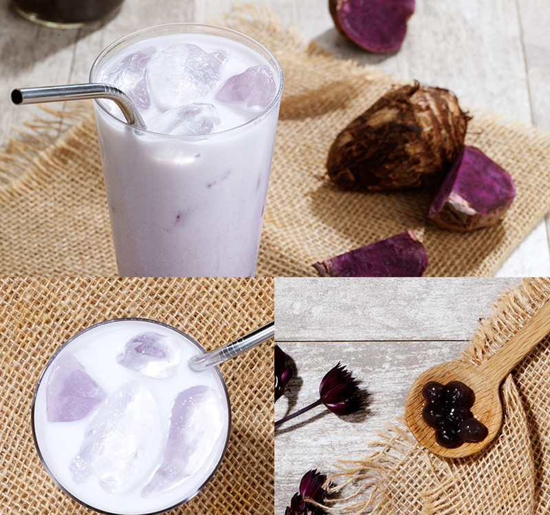Taro Soft Bubble Milk Tea Powder Instant Premium Mix Powder 500g gallery