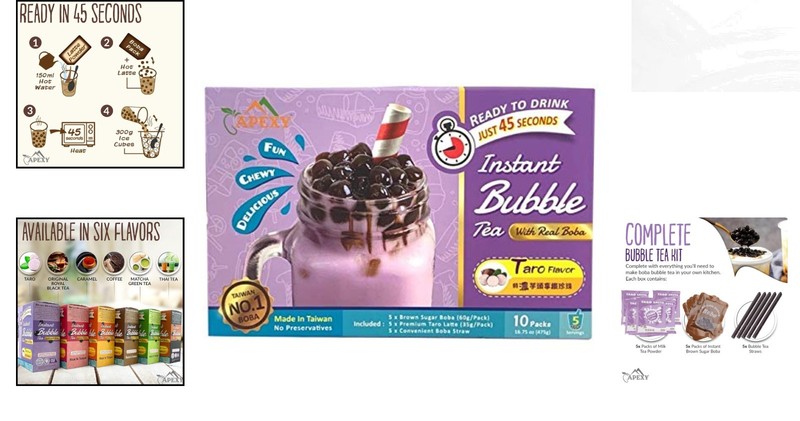 Complete DIY Bubble Tea Kit - Taro Flavor, Ready in 45 Seconds, Fun for All! gallery