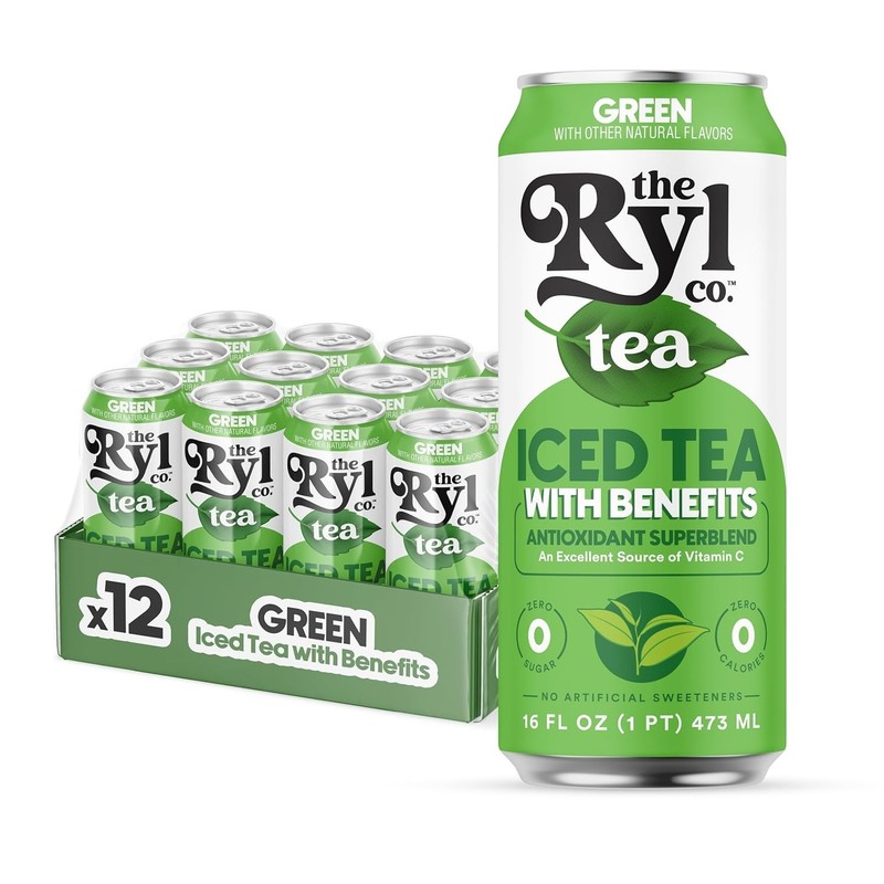 Refreshing Ryl Green Tea Iced Tea - Guilt-Free Zero Calorie 12-Pack (16 Fl Oz) gallery