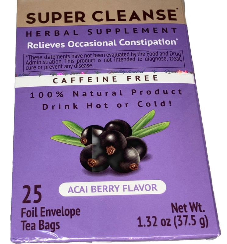 Lakma Tea Collection Super Cleanse Tea With Açaí Berry 25 Tea Bags Exp 04/25 BN gallery