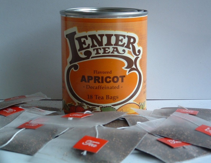 2 Tins Decaf. Apricot Biodegradable Tea Bags 2/18 Count Reusable Tins