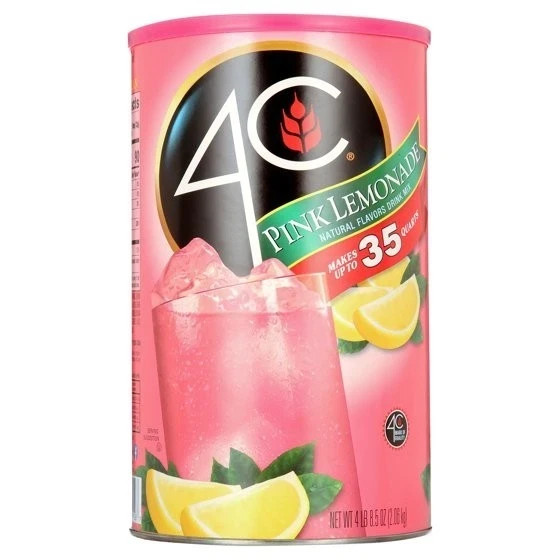 4C Natural Peach, Lemon Raspberry Iced Tea Mix, 66.1 oz😋Choose your flavor