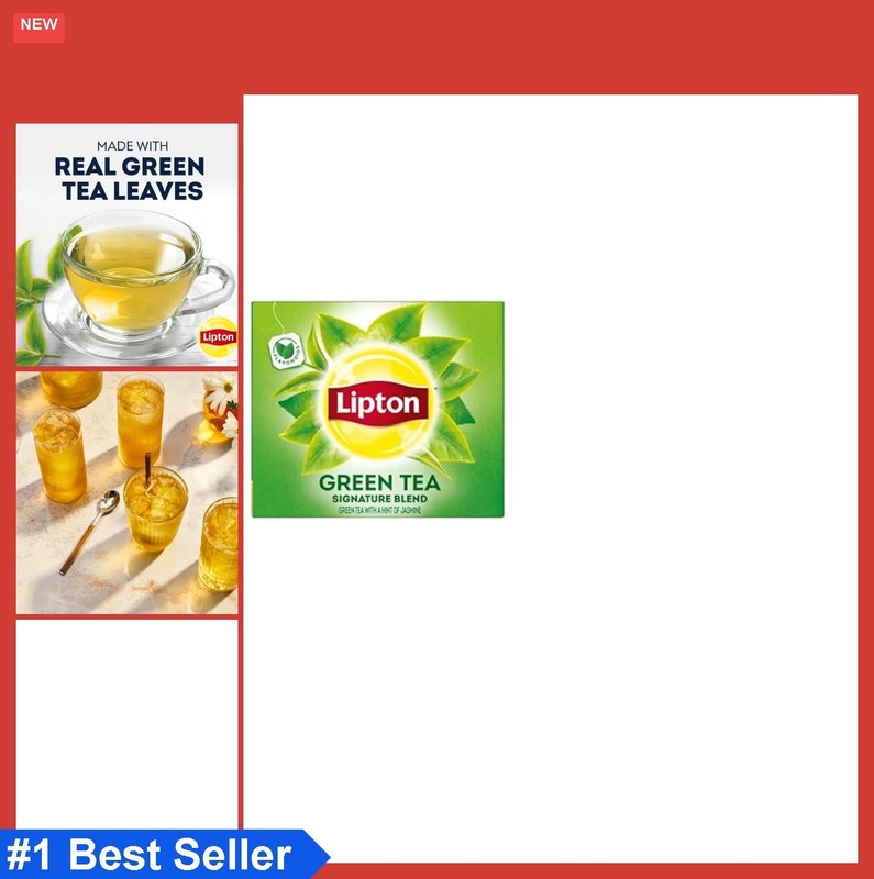 Green Tea Bags 100 Count Natural Signature Blend Jasmine Hint All Natural 100ct