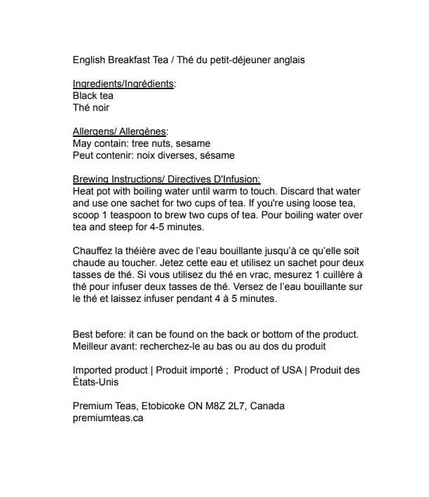 Kosher Certified English Breakfast Tea - 20 Sachets for Luxurious Mornings gallery