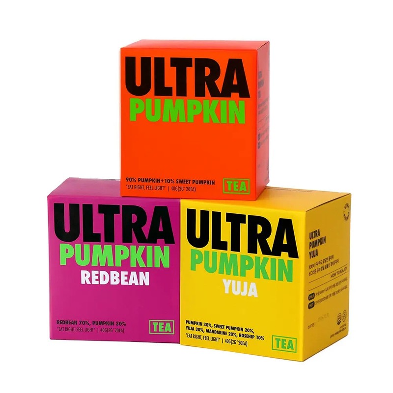 [ULTRA EATS Pumpkin Tea 3 Varieties Set – 60 Tea Bags]