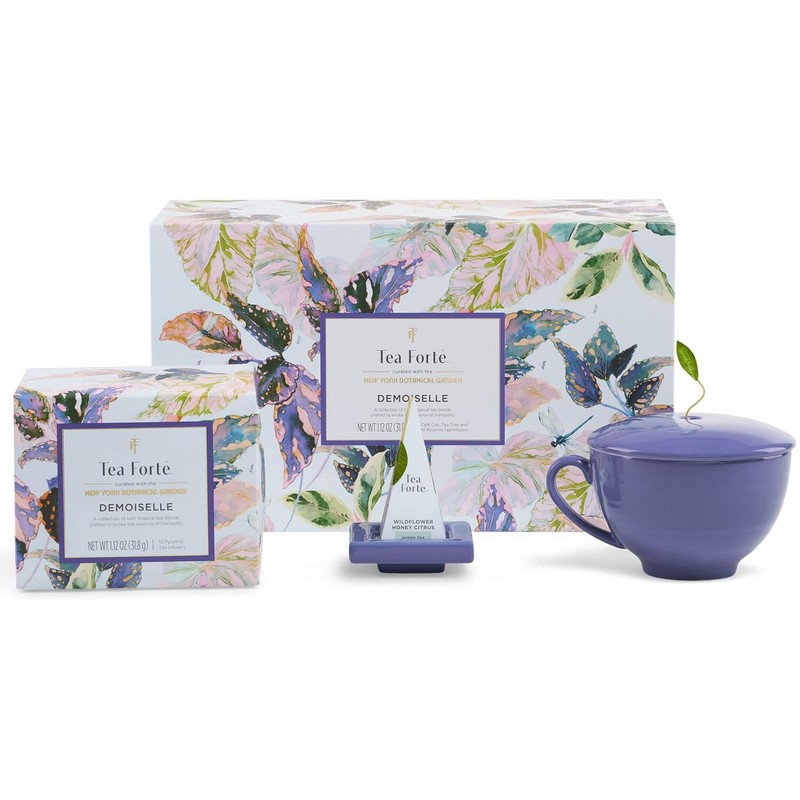 Gift Set with Cafe Cup, Tea Tray, Mini Presentation Box with 10 Handcrafted P...
