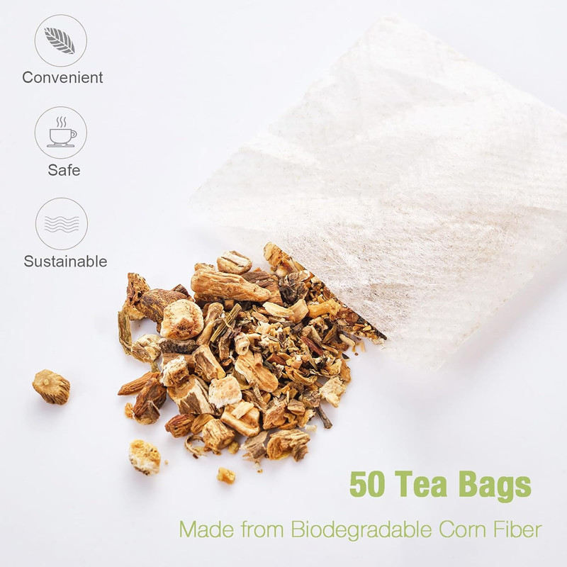 50 Bags Roasted Dandelion Root Tea Bags, 2.5/Bags, Natural Dried Dandelion... gallery