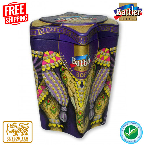 Battler Elephas Maximus Single Origin Pure Ceylon Black Tea BOP 100g Tin Caddy gallery