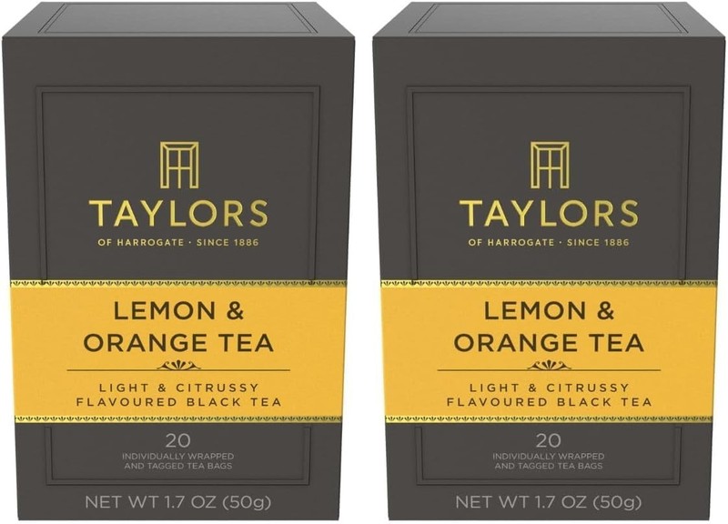 Lemon & Orange, Black Tea, Individually Wrapped Bags, Citrussy, Fragrant and