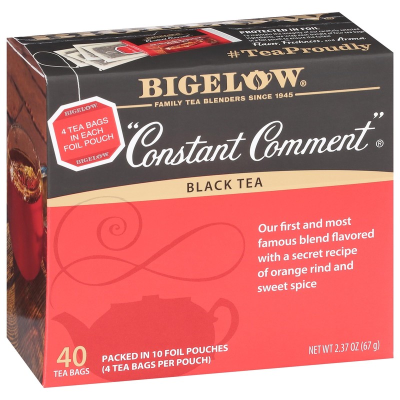 Bigelow Constant Comment Black Tea, Caffeinated, 40 Count (Pack of 6), 240 Total