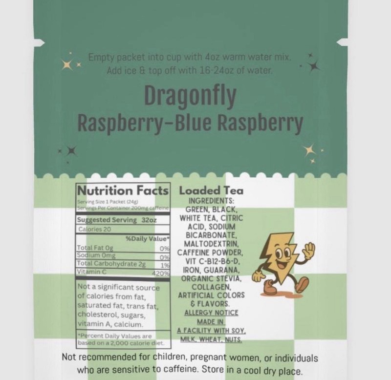 CCC Get Loaded Tea Powder Loaded Tea Mix Dragonfly Raspberry-Blue Raspberry 24g gallery
