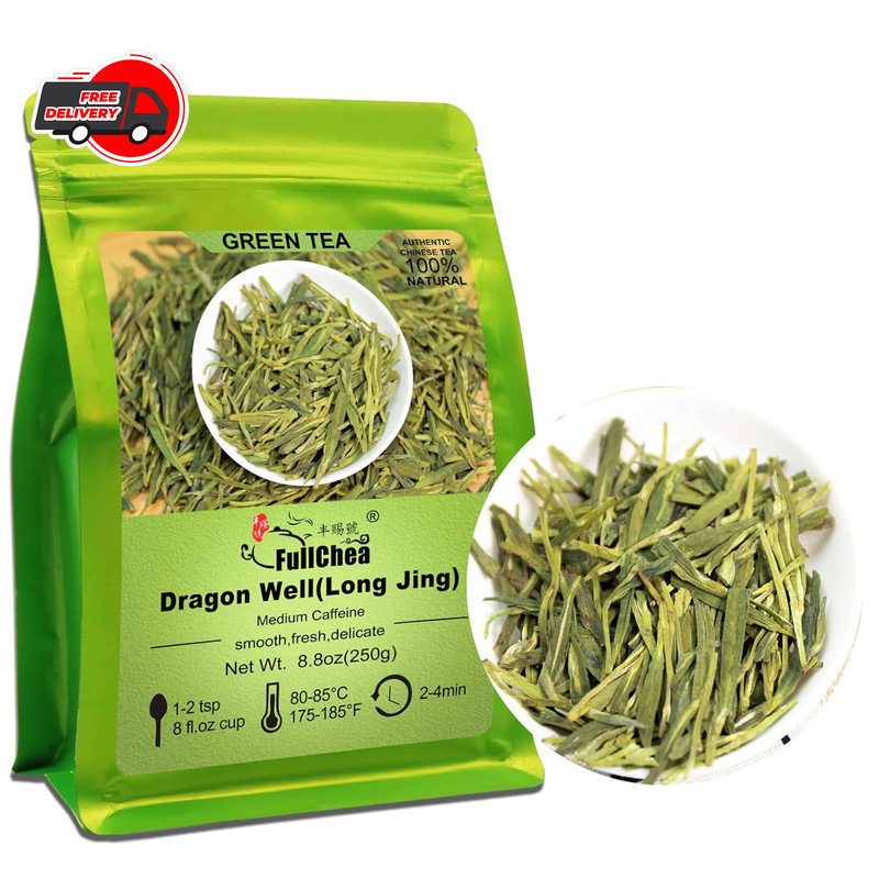 Fullchea – Longjing Tea – Dragonwell Tea – Chinese Green Tea Loose Lea