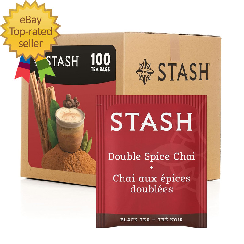Tea Double Spice Chai Black Tea Box of 100 Tea Bags