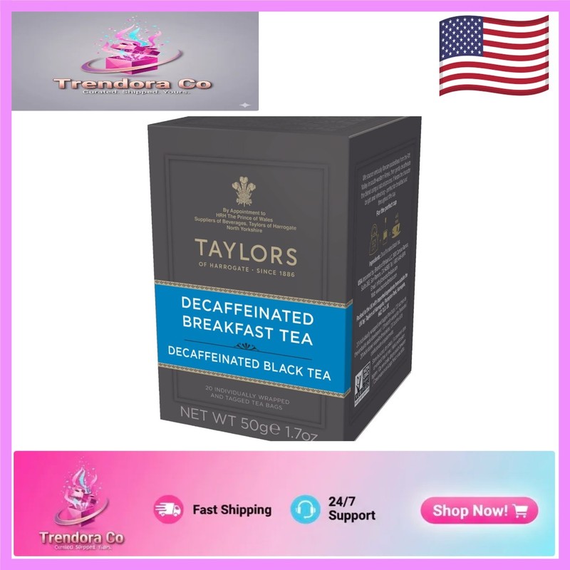 120 Count Decaf Breakfast Tea, Ethically Sourced and Naturally Decaffeinated