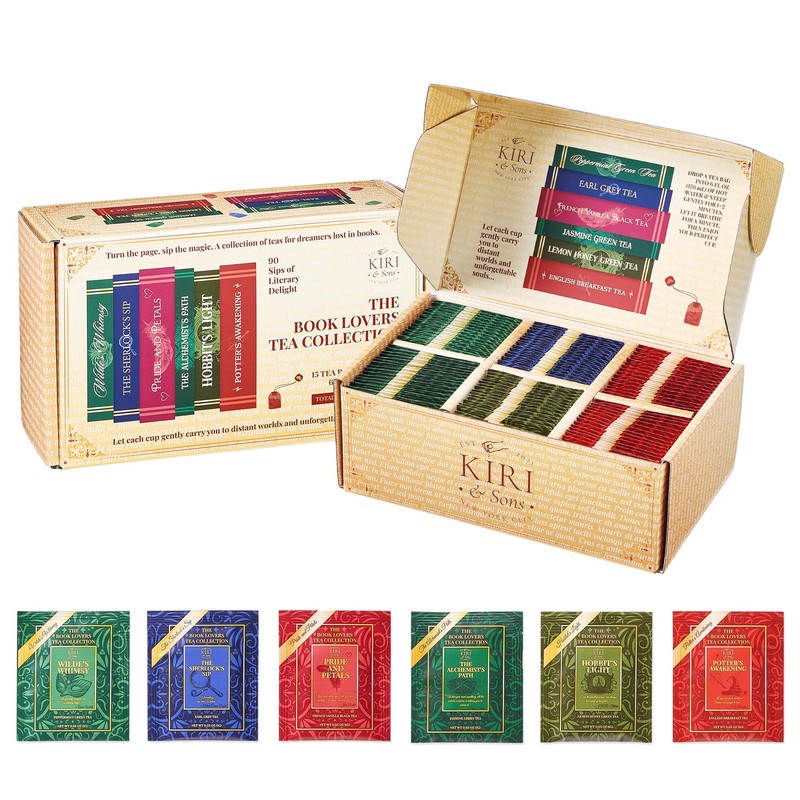 Book Lovers Tea Collection by , 90 Count Literary Tea Bags Gift | Book Club L…