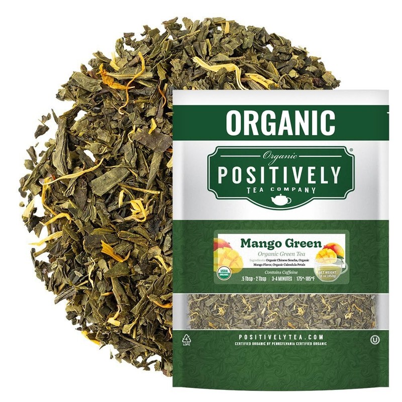 , Mango Green, Green Tea, Loose Leaf, 16 Ounce
