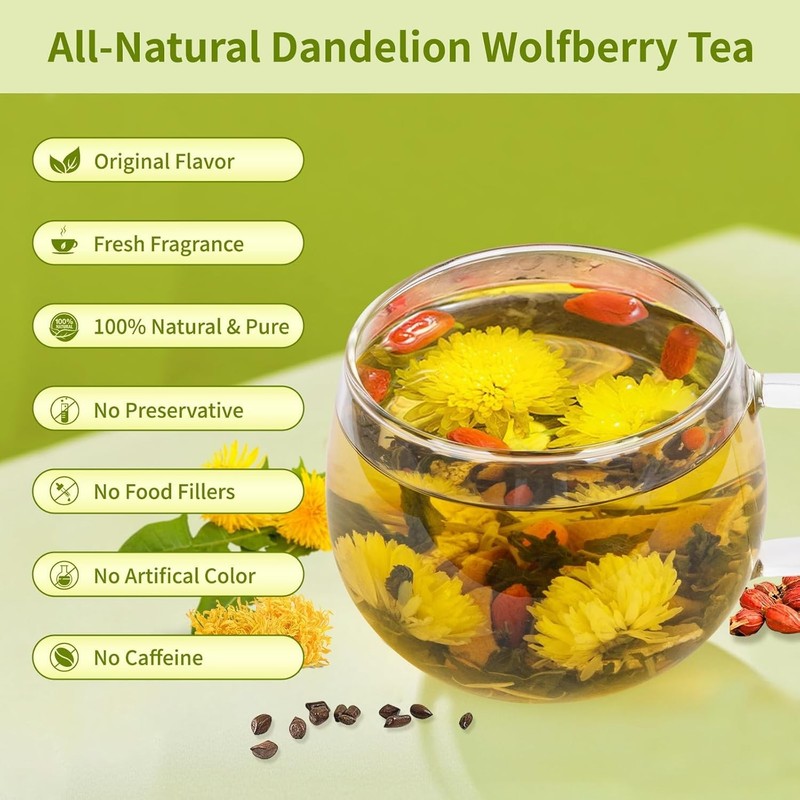 Dandelion Wolfberry Tea, Natural Kidneys & Liver Health Dandelion Root Tea wi... gallery