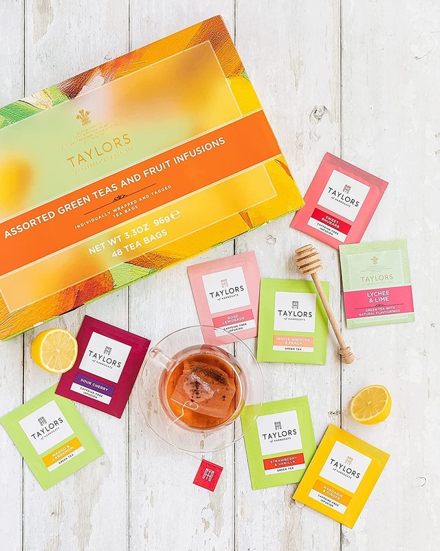 Assorted Green & Herbal Tea Sampler Variety Pack Gift Box gallery