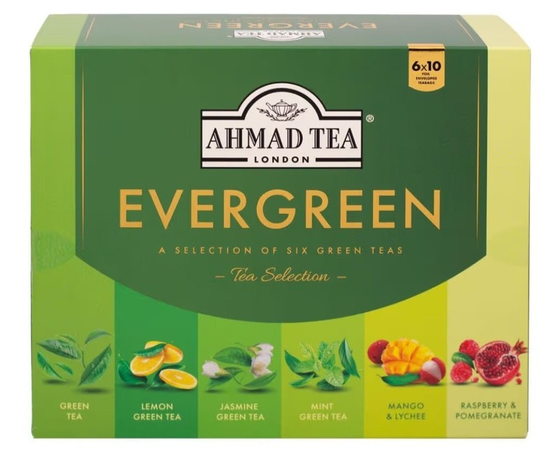 Ahmad Tea Evergreen Green Tea Selection Box 6 Varieties 60 Bags gallery