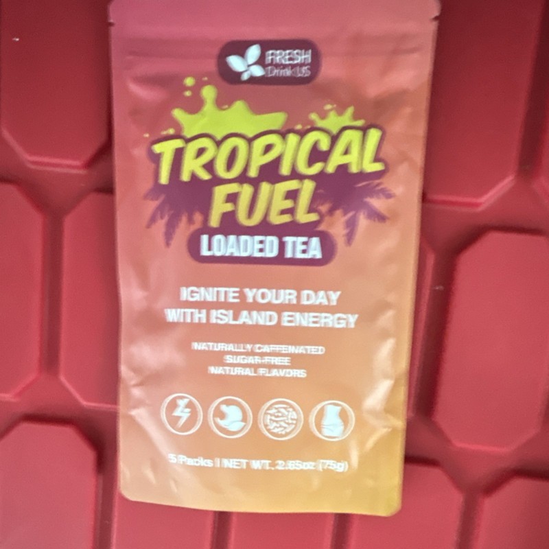 Fresh Drink US Tropical Fuel Loaded Tea Powder Sugar-Free Vegan 5 Packs Pineapp…